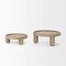 Homeroots Set of Two Gray And Natural Solid Wood Handmade Round Risers 609084 - alternate 6