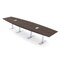 Skutchi Designs 14ft Boat Conference Table With Power | Harmony Series | 14 Person Meeting Room Table HAR-BOT-48X168-T-H3041-ESIL - alternate 1