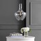 Jonathan Y Watts 13.25" 1-Light Mid-Century Modern Iron/Glass LED Pendant, Oil Rubbed Bronze/Clear JYL6401B - alternate 7