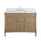 James Martin Vanities Kinnsden 48" Single Vanity, Weathered Oak w/ 3 CM White Zeus Silestone Top D680-V48-WTO-3WZ - alternate 5