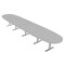 Skutchi Designs 18ft Conference Table With Power Unit | 18 Person Modular Boval Meeting Table | Harmony Series HAR-BOVL-48X216-T-U779-NA - alternate 1