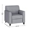 Flash Furniture Contemporary Chair, Gray Back, 30-1/2 in W 29" L 31-1/2" H, Flared, Leather Seat BT-827-1-GY-GG - alternate 7