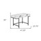 Homeroots 47" White and Black Wood and Metal H-Shape Computer Desk With Two Drawers 489998 - alternate 6
