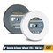 Powertec White Aluminum Oxid Bench Grinder Wheel 8 in 120 & 150 Grit, 1 in Thick 5/8 in Arbor, 2PK 15554 - alternate 1