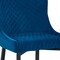 Homeroots Set of Two 26" Blue and Black Velvet and Metal Low Back Counter Height Bar Chairs, 2PK 555057 - alternate 5
