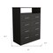 Homeroots 33" Black Four Drawer Standard Chest With Open Shelf 544025 - alternate 5