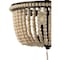 Jonathan Y Allie 14" Wood Beaded/Metal LED Semi Flush Mount, Black / Light Taupe JYL9020A - alternate 5