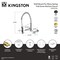 Kingston Brass Double-Handle Wall-Mount Pre-Rinse Bridge Kitchen Faucet, Brushed Brass GS8187CML - alternate 2