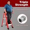 Wrightmaster 3.44 ft. Fiberglass Single-Sided Step Ladder, 9 ft. Reach, with Tool Holder, 330 lb. Load Capacity ZOR-P376653 - alternate 6