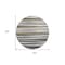 Homeroots 8' Gray Ivory And Beige Round Striped Washable Indoor Outdoor Area Rug 597327 - alternate 4