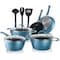 Nutrichef Diamond Home Kitchen Cookware Set (Blue) NCCW11BD - alternate 1