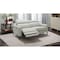 Homeroots 60in Gray And Black Top Grain Leather Power Reclining Loveseat 489286 - alternate 2
