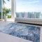 Homeroots 8' X 10' Denim Blue And Sky Blue Abstract Washable Indoor Outdoor Area Rug 582161 - alternate 3
