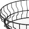 Homeroots 20in Black Round Metal Indoor Outdoor Serving Tray With Handles 376051 - alternate 3