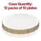 Smarty Had A Party 7.5" Clear with Gold Rim Round Lotus Plastic Appetizer/Salad Plates, 120PK 8847-CASE - alternate 5