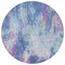 Homeroots 8' Blue Peach And Sky Blue Round Abstract Washable Indoor Outdoor Area Rug 615856 - alternate 7