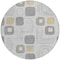 Homeroots 8' Gray Silver And Gold Round Geometric Washable Indoor Outdoor Area Rug 616810 - alternate 5