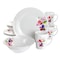Gibson Home Vineyard Rose 12 Piece Round Fine Ceramic Dinnerware Set in White 124411.12 - alternate 1