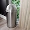 Elama 50L Large 13gal Push Lid Stainless Steel Cylindrical Home and Kitchen Trash Bin Matte Silver EL-LD010-50L - alternate 3