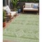 Homeroots 5' X 8' Green And Ivory Southwestern Washable Indoor Outdoor Area Rug 593673 - alternate 1
