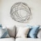 Homeroots 26" X 26" Black Metal Abstract Lines Round Hanging Dimensional Sculpture 483356 - alternate 4