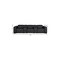 Homeroots 130" Black Top Grain Leather Reclining Metal USB Sofa 720394 - alternate 6