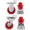 Hyw Products Heavy Duty Caster Set 4in Polyurethane on Plastic Wheels, 2 Rigid & 2 Swivel, 4PK 40-40R-A1-PU-2,40-40S-A1-PU-2 - alternate 3