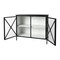 Homeroots 41in Black Iron Sideboard with Two Glass Doors 391981 - alternate 4