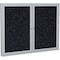 Ghent Enclosed Rubber Bulletin Board 36"x60", 2 Door PA23660TR-CF - alternate 1