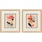 Homeroots Set Of Two Colorful Flowers Brown Framed Wall Art, 2PK 649314 - alternate 1