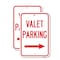 Signmission Valet Parking with Right Arrow, 12'' X 18'' 2 Signs, Heavy Gauge Aluminum, 2PK A-1218-2PACK-22749 - alternate 1
