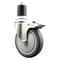 Service Caster 5 Inch 316SS Thermoplastic Rubber Swivel 1-7/8 Inch Stem Caster Lock Brake SCC SCC-SS316TTLEX20S514-TPRB-178 - alternate 1