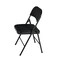 Homeroots Set of Four Black Faux Leather and Steel Folding Chairs, 4PK 719405 - alternate 1
