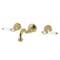 Kingston Brass Double-Handle Wall Mount Bathroom Faucet, Polished Brass KS3122BPL - alternate 1