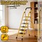 Wrightmaster 6.5 ft. Steel Lightweight Step Ladder, 11 ft. Reach w/Non-Marring Feet 300 lb. Capacity ZoroYGHS6B - alternate 3