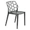 Leisuremod Modern Dynamic Dining Chair, Transparent Black DC19TBL - alternate 1
