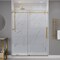 Anzzi 60in x 76in Frameless Shower Door with Sliding in Brushed Gold with Tsunami Tempered Clear Glass SD-FRLS06102BG - alternate 6