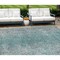 Homeroots 8' X 10' Teal Blue Gray And Charcoal Oriental Washable Indoor Outdoor Area Rug 588843 - alternate 1