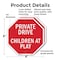 Signmission Private Drive Children at Play, 6 inch X 6 inch, Plastic Sign, 2PK OC-P-2PACK-6-35 - alternate 5