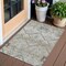 Homeroots 3' X 5' Beige Taupe And Tan Floral Washable Indoor Outdoor Area Rug 588858 - alternate 1