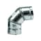 Selkirk VP PELLET PIPE Stove Pipe Elbow, 90 deg Angle, 3 in, Stainless Steel, Galvanized 243231 - alternate 2