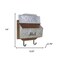 Homeroots 14" Brown And Gray Metal And Solid Wood Mail Box With Lid 399684 - alternate 3
