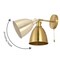 Jonathan Y Hudson 6.5" 1-Light Farmhouse Bohemian Iron LED Sconce, Brass Gold, 2PK JYL9911A-SET2 - alternate 7