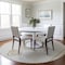 Homeroots 8' Ivory Gray And Brown Round Oriental Washable Indoor Outdoor Area Rug 598420 - alternate 5