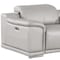 Homeroots 93in Ash Gray and Silver Leather Power Reclining Loveseat 643826 - alternate 3