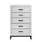 Homeroots 31" White Wood Five Drawer Standard Chest 478638 - alternate 5