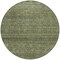 Homeroots 8' Olive Green And Ivory Round Geometric Washable Indoor Outdoor Area Rug 605598 - alternate 4