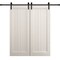 Sartodoors Modern Double Barn Door 36 x 84 inches, Ego 5006 Painted White Oak, 13FT Rail Track Set, Solid Pa EGO5006DB-PWO-3684 - alternate 1