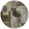 Homeroots 8' Taupe Gray And Charcoal Round Geometric Washable Indoor Outdoor Area Rug 604350 - alternate 5