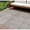 Homeroots 9' X 12' Ivory Pink And Copper Striped Washable Indoor Outdoor Area Rug 597431 - alternate 1